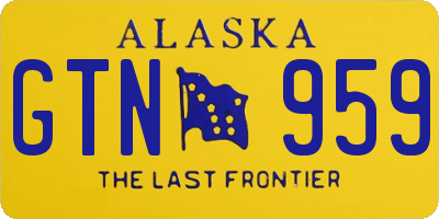 AK license plate GTN959