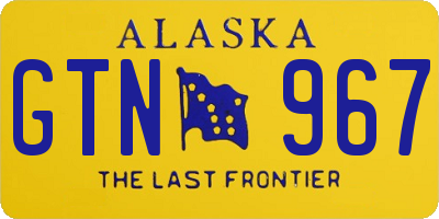 AK license plate GTN967