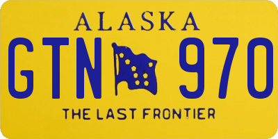 AK license plate GTN970