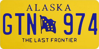 AK license plate GTN974