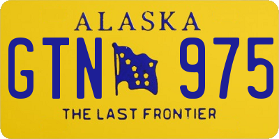 AK license plate GTN975