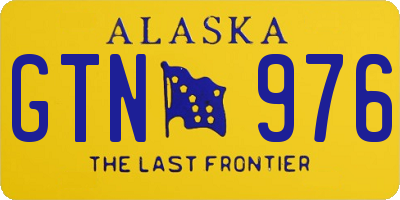 AK license plate GTN976