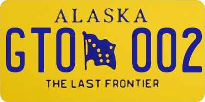 AK license plate GTO002