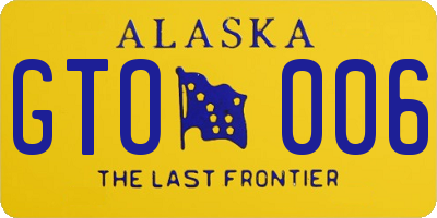 AK license plate GTO006