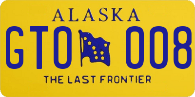 AK license plate GTO008
