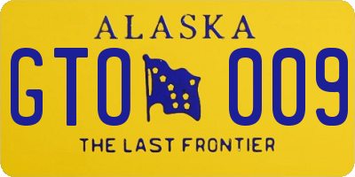 AK license plate GTO009