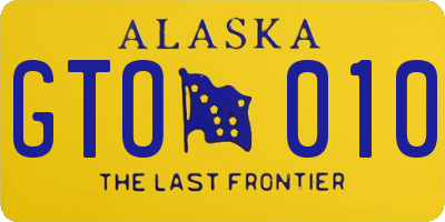 AK license plate GTO010