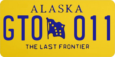 AK license plate GTO011