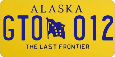 AK license plate GTO012