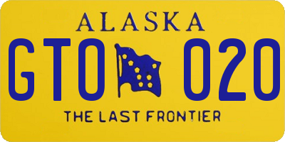 AK license plate GTO020
