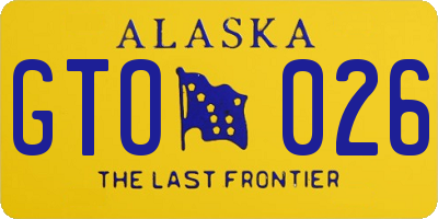 AK license plate GTO026