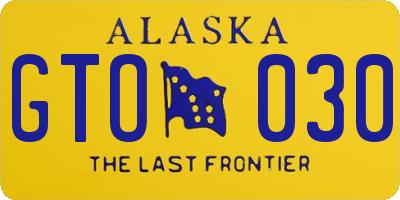 AK license plate GTO030
