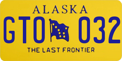 AK license plate GTO032