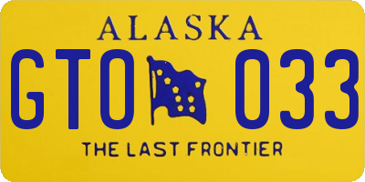 AK license plate GTO033