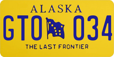 AK license plate GTO034