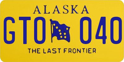 AK license plate GTO040