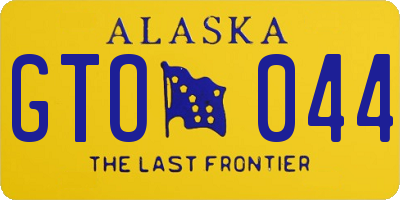 AK license plate GTO044
