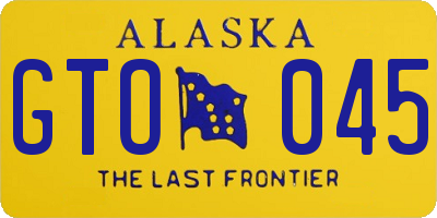AK license plate GTO045