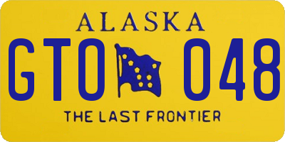 AK license plate GTO048