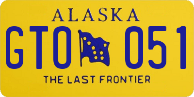 AK license plate GTO051