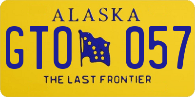 AK license plate GTO057