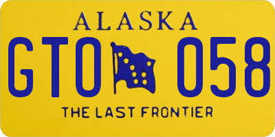 AK license plate GTO058