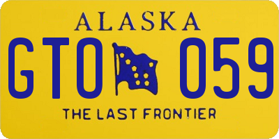 AK license plate GTO059