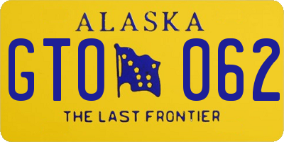 AK license plate GTO062
