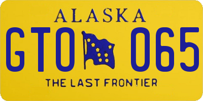 AK license plate GTO065