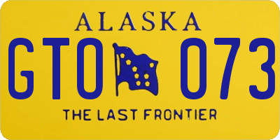 AK license plate GTO073