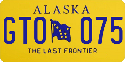 AK license plate GTO075