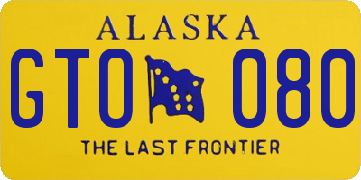 AK license plate GTO080