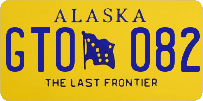 AK license plate GTO082