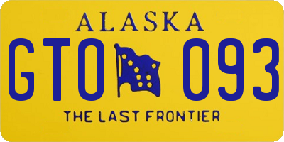 AK license plate GTO093