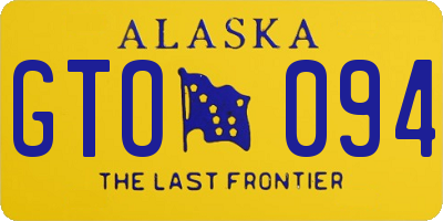 AK license plate GTO094