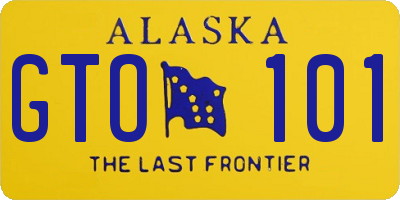 AK license plate GTO101