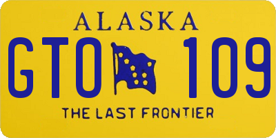 AK license plate GTO109