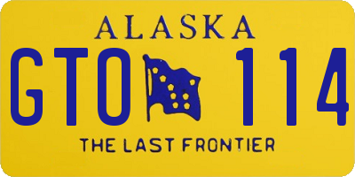 AK license plate GTO114