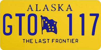 AK license plate GTO117