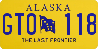 AK license plate GTO118