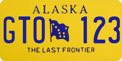 AK license plate GTO123
