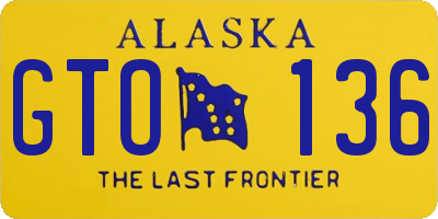 AK license plate GTO136