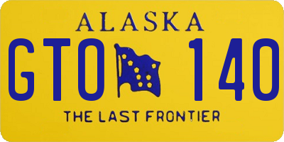 AK license plate GTO140