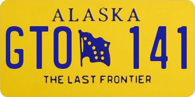 AK license plate GTO141