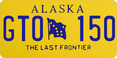 AK license plate GTO150