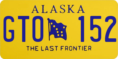 AK license plate GTO152