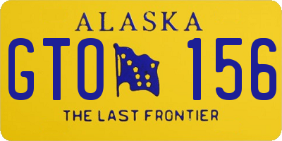 AK license plate GTO156