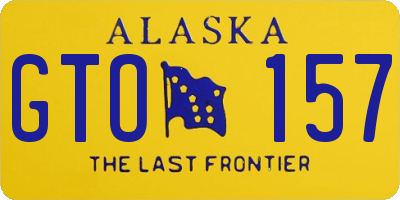 AK license plate GTO157