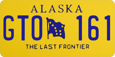 AK license plate GTO161