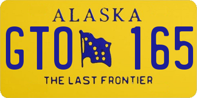 AK license plate GTO165